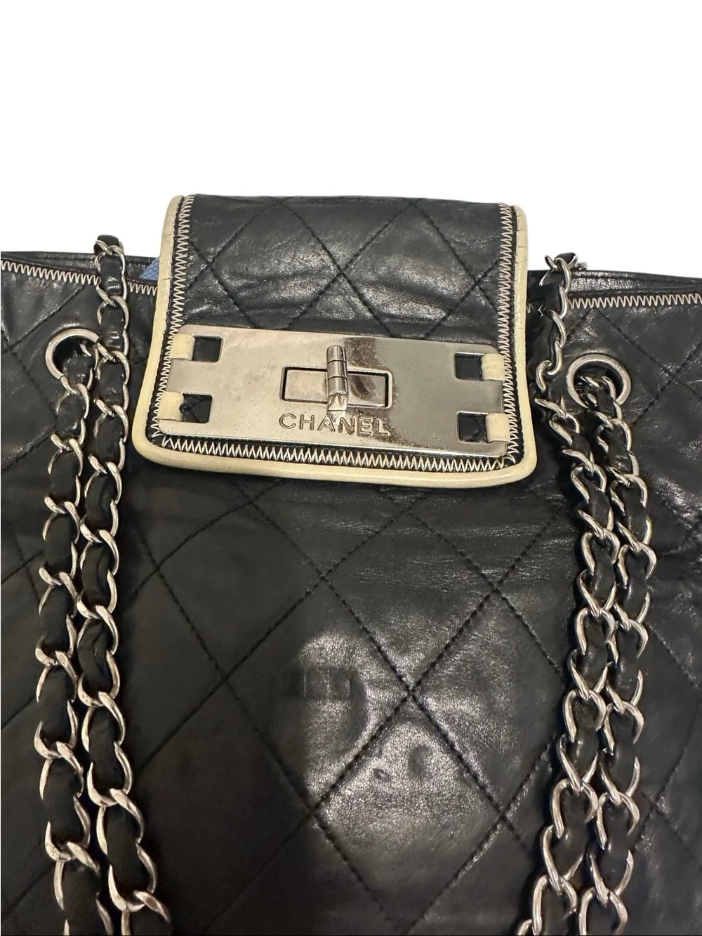 Chanel Quilted Black Leather Shoulder Bag